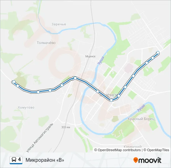 4 Bus Line Map