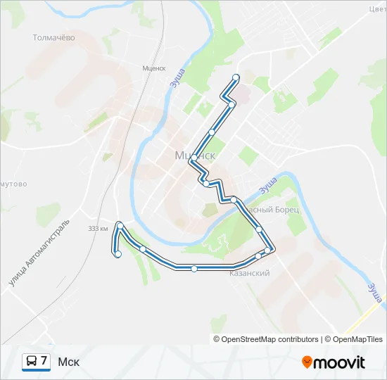7 Bus Line Map