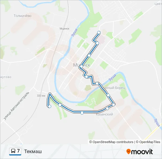 7 Bus Line Map