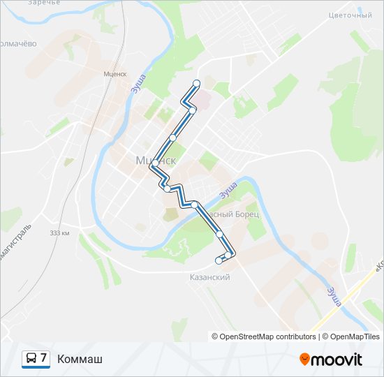 7 bus Line Map