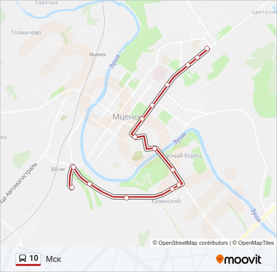 10 bus Line Map