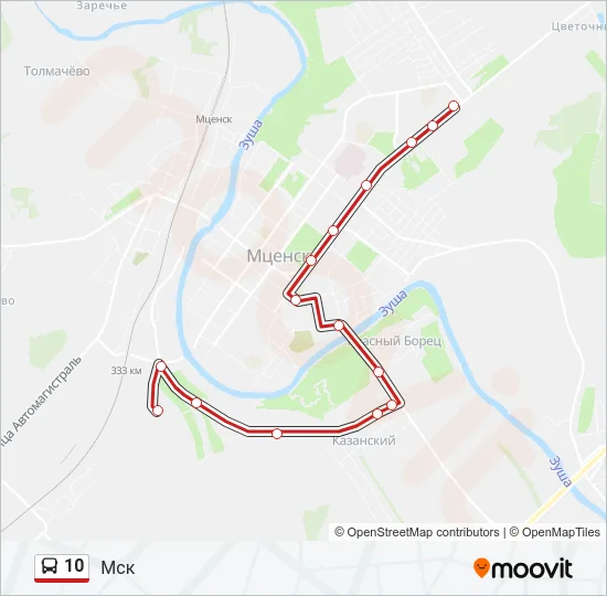 10 Bus Line Map