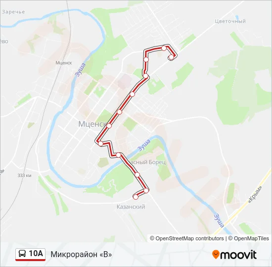 10А Bus Line Map