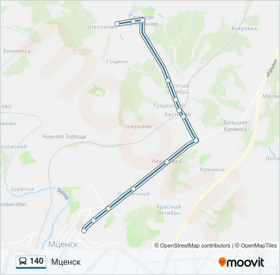 140 Bus Line Map