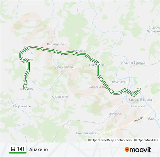 141 Bus Line Map