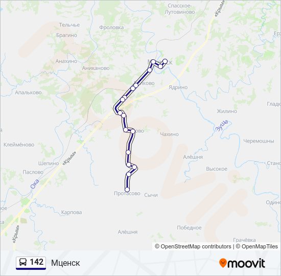 142 bus Line Map