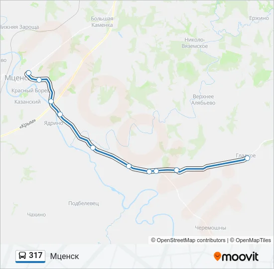 317 Bus Line Map