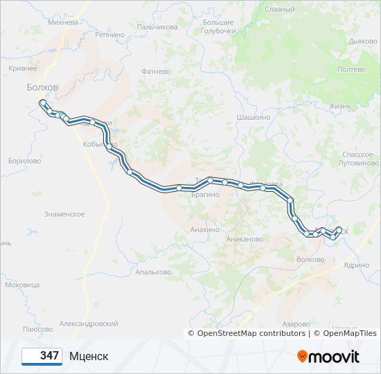 Маршруты мценска. Маршрут автобуса 347. 347 Маршрут Липецк расписание.