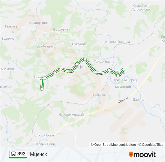 392 bus Line Map