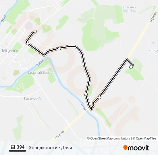 394 Bus Line Map