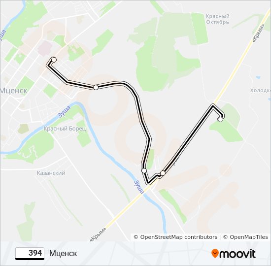 394 bus Line Map