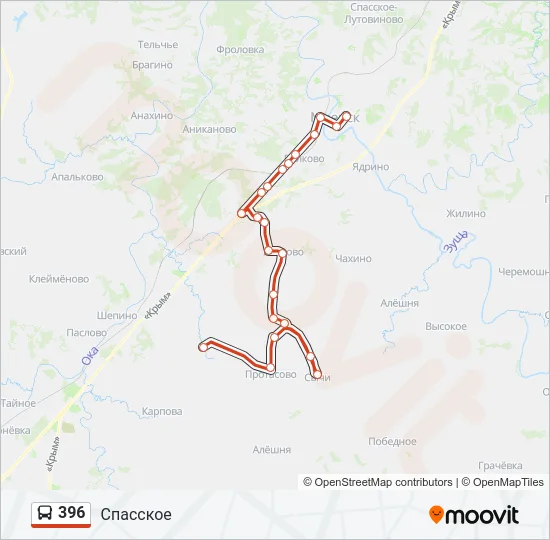 396 Bus Line Map