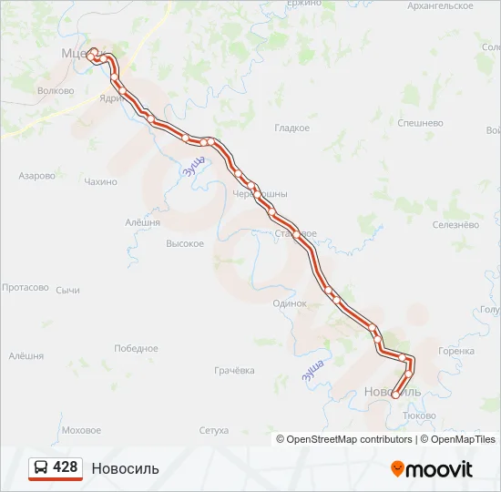 428 Bus Line Map