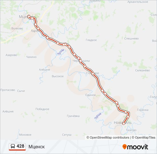 428 bus Line Map