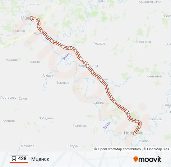 428 Bus Line Map