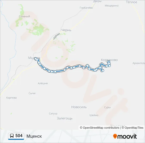 504 Bus Line Map