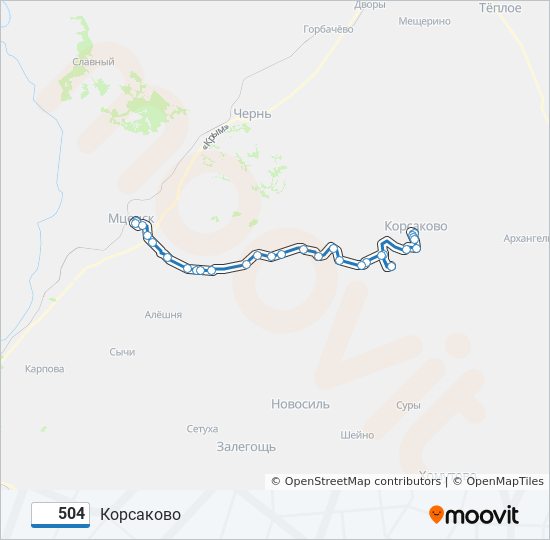 504 bus Line Map