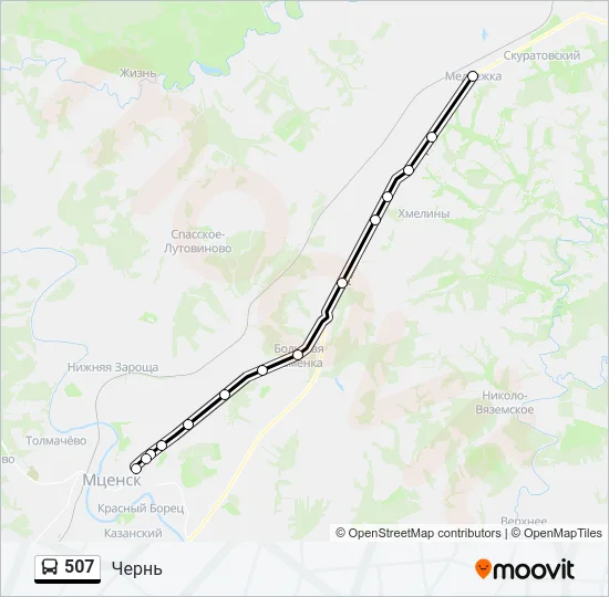 507 Bus Line Map