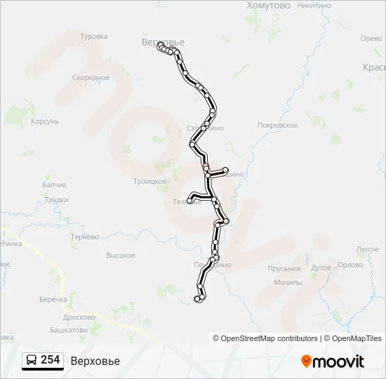 254 Bus Line Map