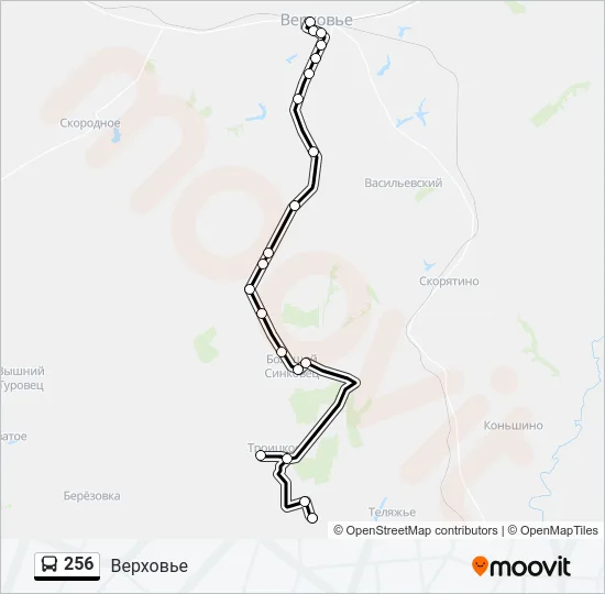 256 Bus Line Map