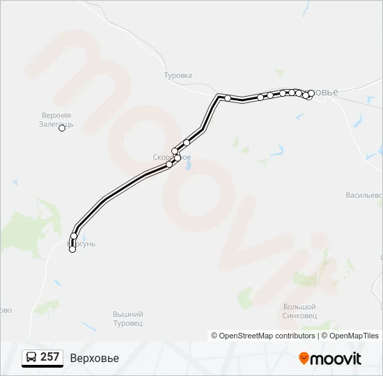 257 Bus Line Map