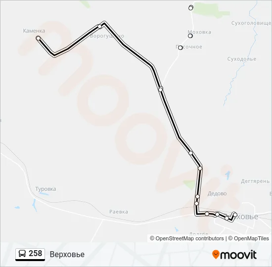 258 Bus Line Map