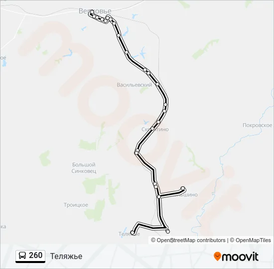 260 Bus Line Map