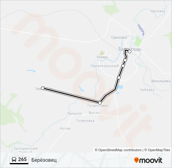 265 Bus Line Map