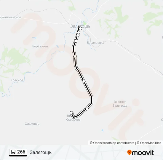 266 Bus Line Map