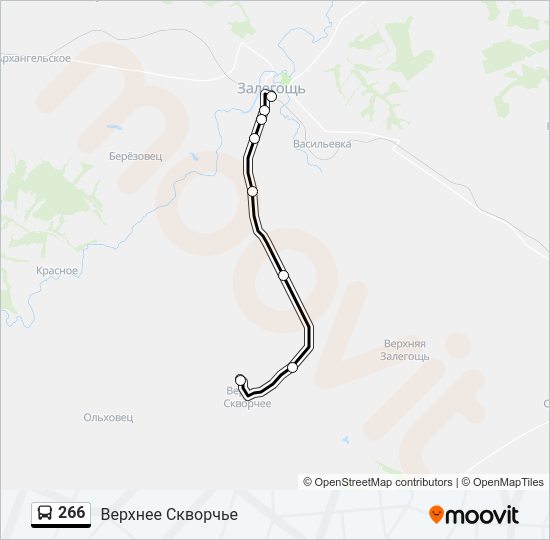 Автобус 266: карта маршрута