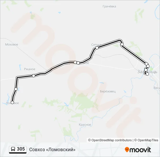 305 Bus Line Map