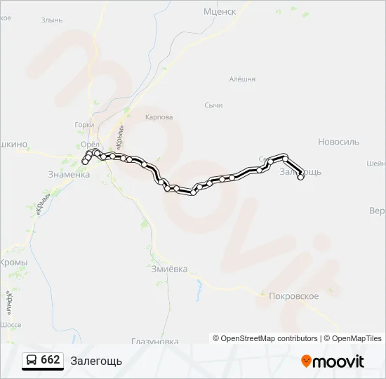 662 Bus Line Map