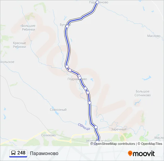 248 Bus Line Map