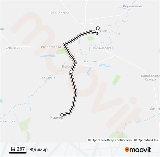 267 Bus Line Map