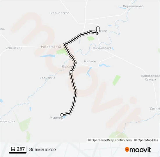 267 Bus Line Map