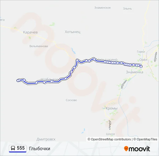 555 Bus Line Map