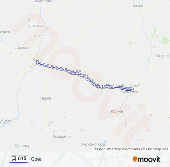 615 Bus Line Map