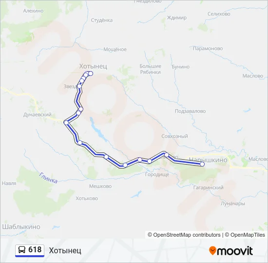 618 Bus Line Map