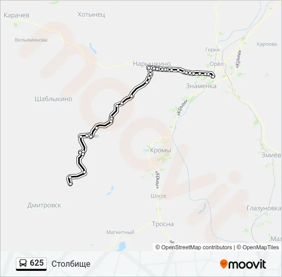 625 Bus Line Map