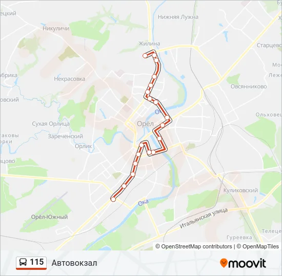 115 Bus Line Map