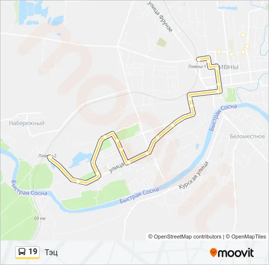 19 Bus Line Map