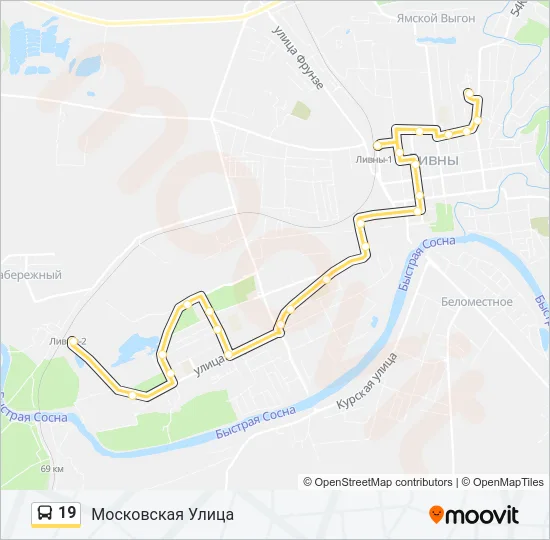 19 Bus Line Map