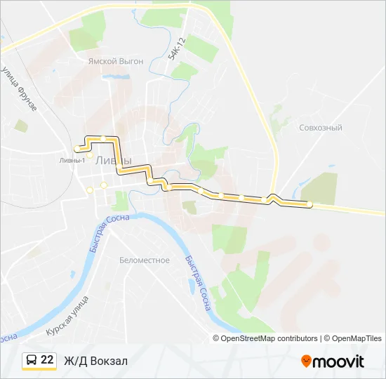 22 Bus Line Map