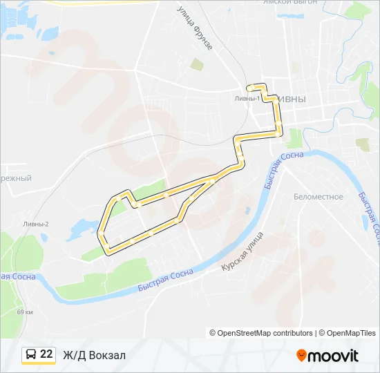 22 Bus Line Map