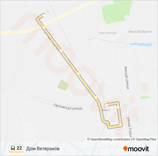 22 Bus Line Map