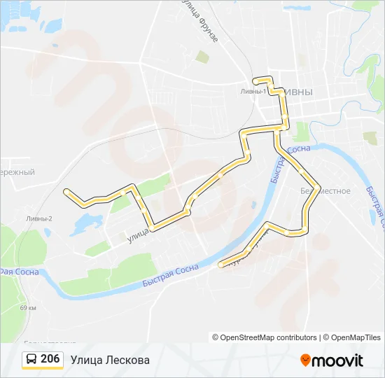 206 Bus Line Map