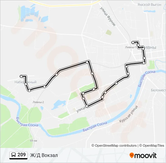 209 Bus Line Map