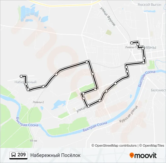 209 Bus Line Map