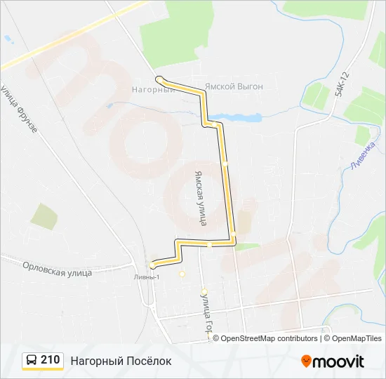 210 Bus Line Map