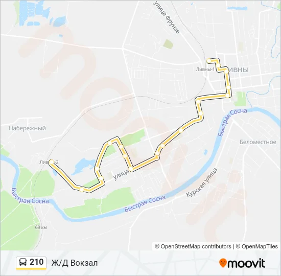 210 Bus Line Map